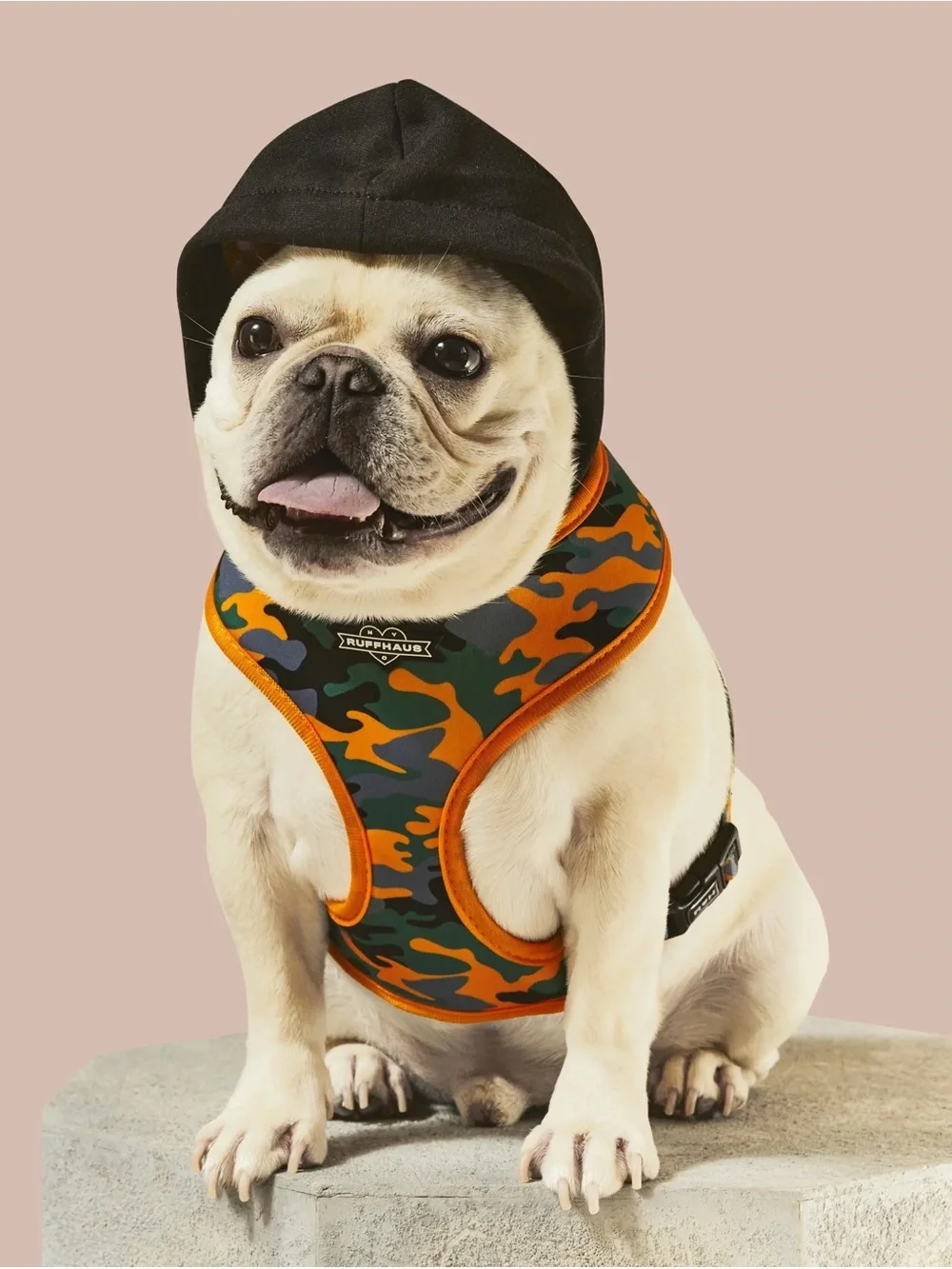 Ruff Haus NYC CAMO QT ORANGE HOODIE HARNESS